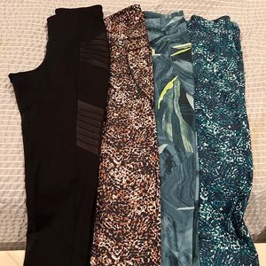 Four pairs Old Navy Active leggings